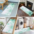 thumbnail image 5 of 2'x6' Rug Runners for Hallways Kitchen, Green Rose Fantasy Non Slip Entryway Beside Floor Carpet Runner, Elegance Floral Romantic Reflection Washable Laundry Room Bedroom Throw Rugs Mat, 5 of 8
