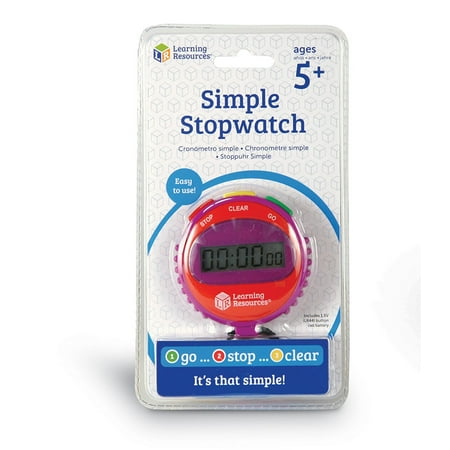 Learning Resources Simple Stopwatch, 1-Pack, Ages