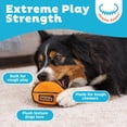 thumbnail image 2 of Outward Hound Xtreme Seamz Dog Toy, Reinforced Seams & Multiple Stitching, Durable Plush with Squeaker, Basketball, 4.7”, 2 of 4