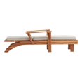 thumbnail image 3 of Linon Chaise Longue Extérieure en Bois Réglable avec Coussins Naturel, 3 of 7