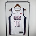 thumbnail image 3 of 24 Year USA Team White 4 Curry 6 James 7 Durant 10 Tatum NBA Jersey, 3 of 5