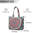 thumbnail image 5 of Mala Ornament Pattern Duffel Dreamy Psychedelic Weekender Bag, Trippy Geometric Abstract Design for Meditation Relaxation, 5 of 5