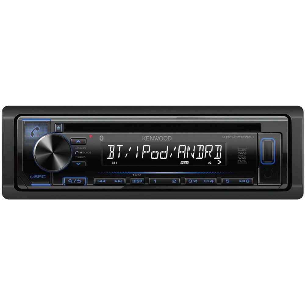 Kenwood KDCBT272U SingleDin InDash CD Receiver With