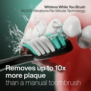 AquaSonic Black Series Electric Toothbrush - Rechargeable, 4 Modes, Travel Case, 8 Brush Heads