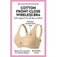 thumbnail image 4 of Comfort Choice Women's Plus Size Cotton Front-Close Wireless Bra, 4 of 5