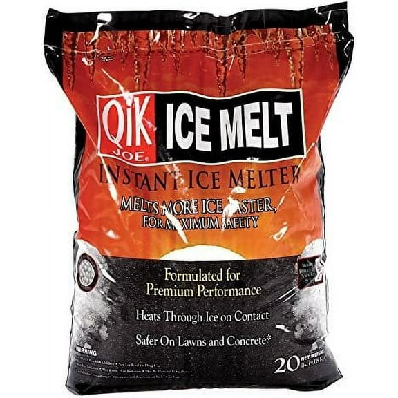 Qik Joe Ice Melter Bag Calcium Chloride Pellets Down To - 25 F 20 Lbs.