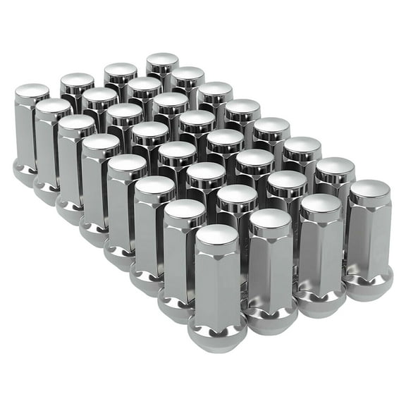 32PC 1.77" TALL CHROME BULGE ACORN LUG NUTS 14X1.5 FIT RAM 2500 3500 HEAVY DUTY