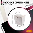 thumbnail image 3 of Green Direct 8 oz. Chinese Take Out Boxes – White Paper Food Containers with Metal Handle, Pack of 50 – Disposable To Go Boxes for Leftovers, Party Favors, Meal Prep, and Storage, 3 of 6