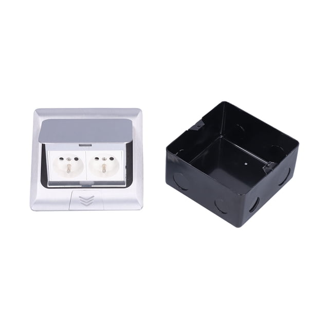 Pop Up Connection Box,Up Floor Box Aluminum Square Floor Outlet Pop Up Floor Socket Breakthrough Technology