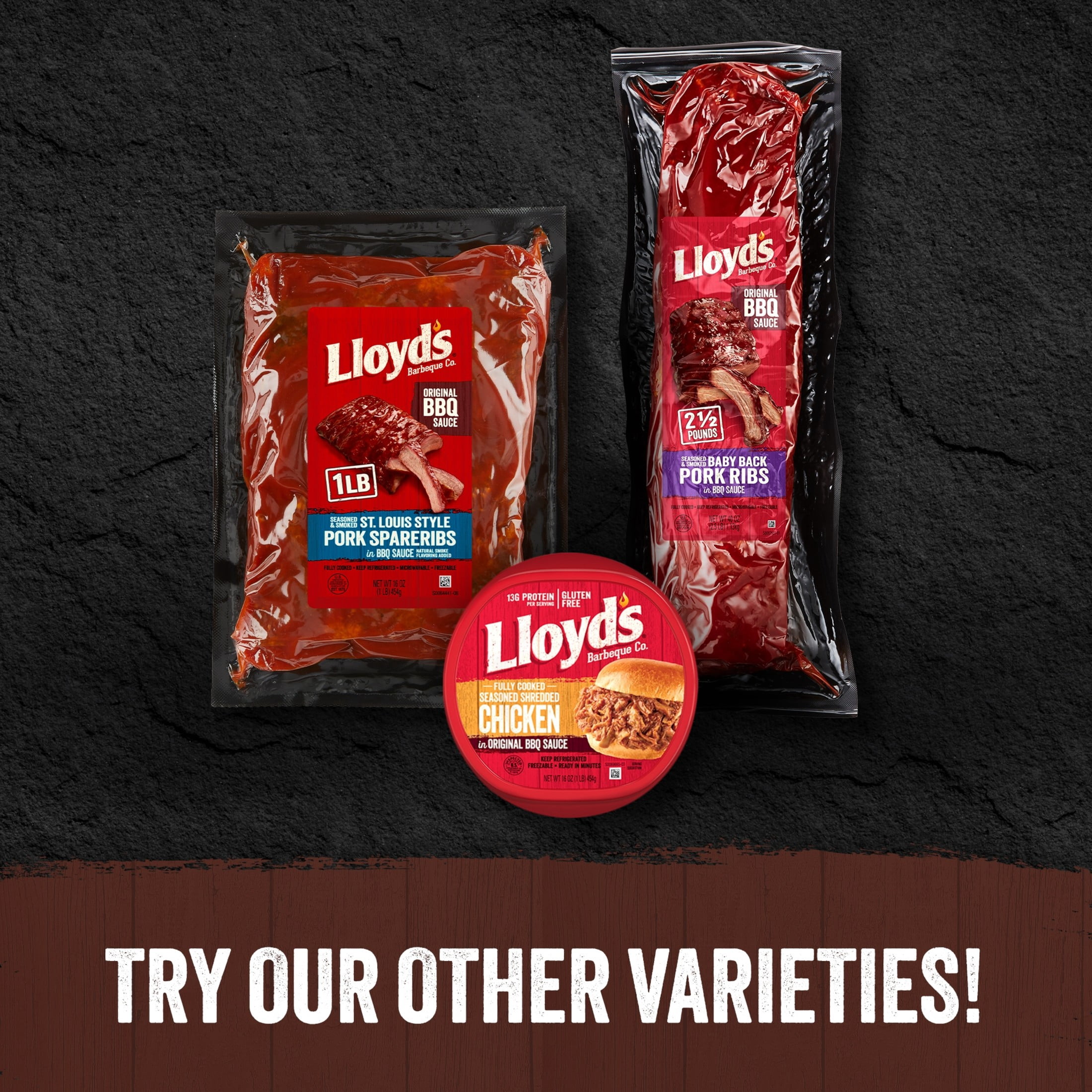 LLOYD'S Seasoned and Shredded Beef in Original BBQ Sauce, 15 grams Protein Per Serving, Refrigerated, 15 oz Plastic Tub