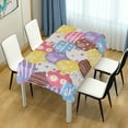 thumbnail image 7 of SKYSONIC Easter Bunny Eggs Tablecloth Waterproof Washable Polyester Square Table Cover Durable Tablecloth for Kitchen Dining Table Party Decor (60 X 90 Inch), 7 of 7