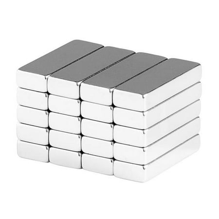 - totalElement 3/4 x 1/4 x 1/8 Inch Neodymium Rare Earth Bar Magnets N48 (20 Pack)