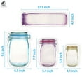thumbnail image 2 of PULLIMORE 20 Pcs Reusable Mason Jar Bottles Ziplock Bags Zipper Snack Fresh Food Storage Pouch for Kitchen Travel Camping Office Picnic (4 Sizes), 2 of 8