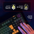 thumbnail image 4 of Teclado Gamer Mecanico BALAM RUSH DEFEAT LEVEL GK3 Switch Yellow Inalambrico 2.4GHz RGB BR-942492 Máxima comodidad y Precision, 4 of 6