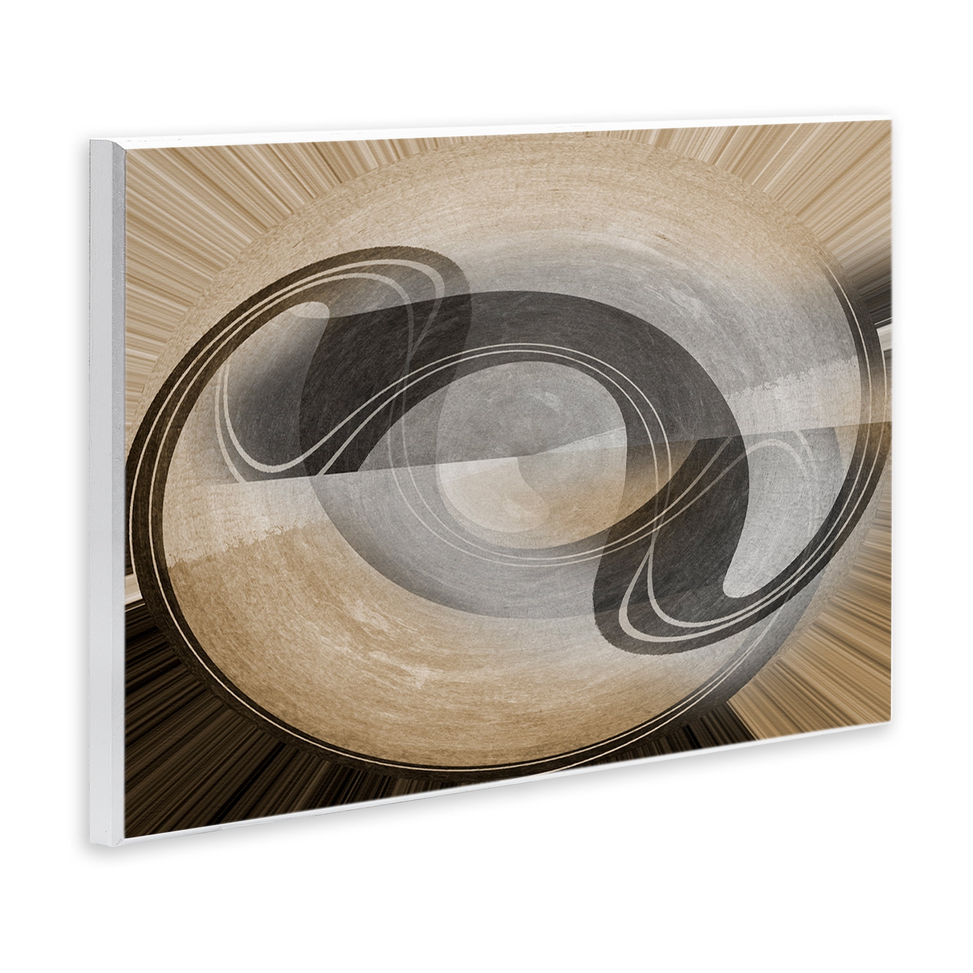 Stupell Industries Curved Swoop Shape Abstract Painting Unframed Art Print Wall Art, 19 x 13