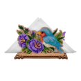 Wonderland Crafts Bead Embroidery Kit On Wood - Floral Design With 1790 Preciosa Beads (10x14 Cm) For Adults