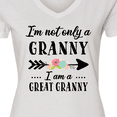 thumbnail image 4 of Inktastic I'm Not Only a Granny I'm a Great Granny with Flowers Women's V-Neck T-Shirt, 4 of 5