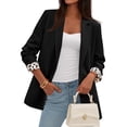 thumbnail image 3 of Blazer PRETTYGARDEN Abierto con Forro de Leopardo Negro Talla L, 3 of 5