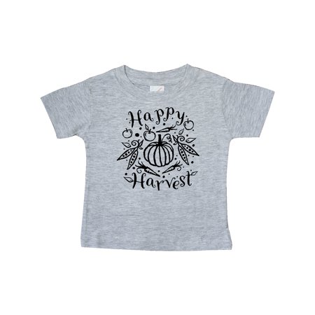 

Inktastic Happy Harvest with Pumpkin and Vegetables in Black Gift Baby Boy or Baby Girl T-Shirt