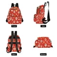 thumbnail image 4 of FORMRS Mini Backpack Purse for Women Travel Daypack Casual Shoulder Bag, Red Christmas Ornaments Pattern, 4 of 7