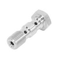 thumbnail image 3 of Stainless Steel M10x1.0 Metric Thread Double Banjo Bolt Brake Fitting Adapter for Motorcycle Car, 3 of 5