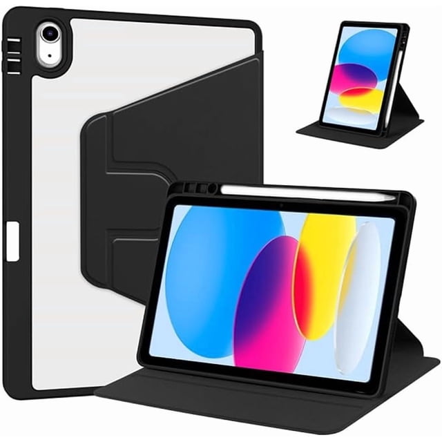 Funda Giratoria de 360° para iPad 10ª Gen 2022 10.9" (Negro)
