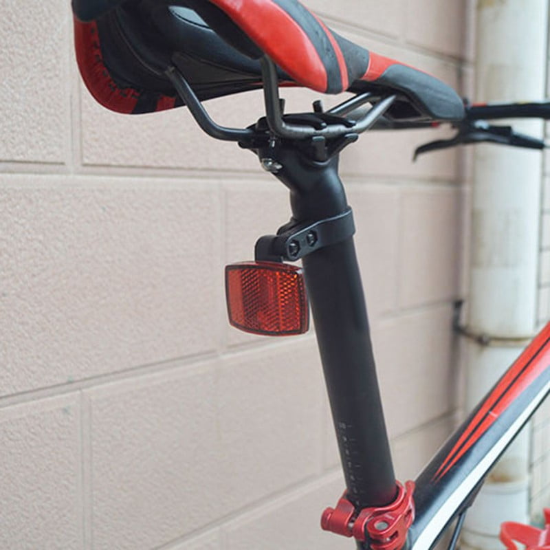BICYCLE BIKE REAR FENDER REFLECTOR RED PLASTIC HANDLEBAR SEATPOST WARNING SUPPOR