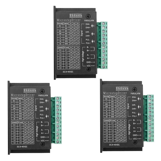 3x controlador paso a paso Nema 23 Nema 34 42/57/86 Nema 17 4.5a 40v 1 eje paso a paso CNC grabado