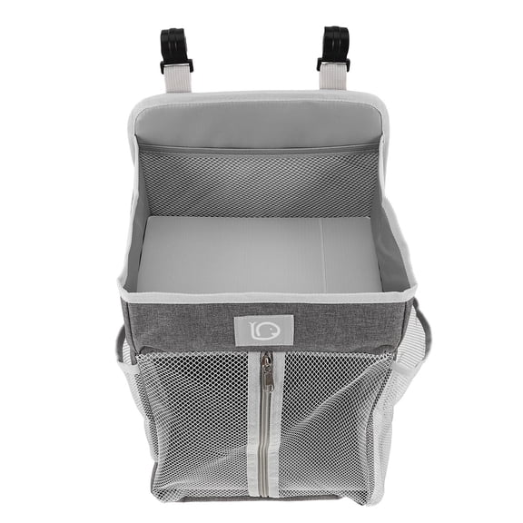OUNONA Diaper Caddy for Crib Mother Storage Organizer in Dark Grey Fabric with 1Pack