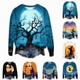 thumbnail image 4 of Towmus Ladies Winter Cute Blouse Graphic Halloween Teen Girls Shirts Novelty Pullover Roundneck Sweatshirt Plus Size Sweater, 4 of 6