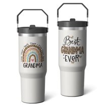 30 Oz Tumbler Rainbow Text Tumbler with Lid and Straw, Birthday Gift Cup for Friend Women Men Coffee Travel Mug Thanksgiving Day Halloween Christmas Gift Water Bottle