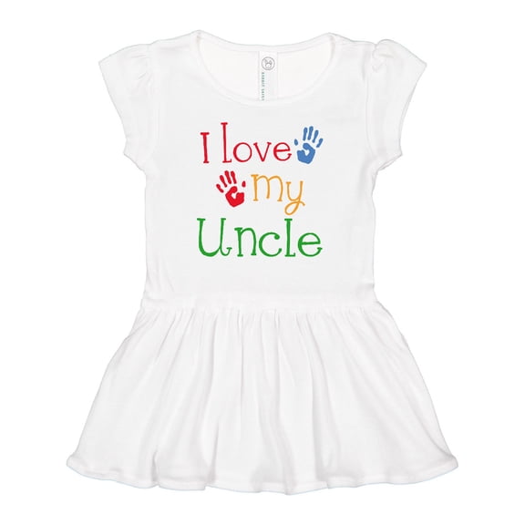 Inktastic I Love My Uncle childs Girls Baby Dress