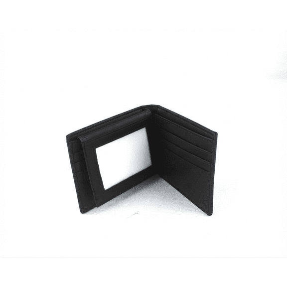 AR New York Men's Slim Wallet - Minimalist PU Leather Card Holder - Lightweight Travel Wallet with 8 Pockets & Quick Access Slots | Black