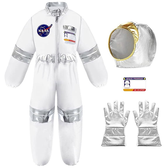 Boys Astronaut Role Play Set With Gloves,Space Adventure Pretend Play Dress Up Outfit Themed Parties Creative Fun Complete Playwear Imaginative Activities
