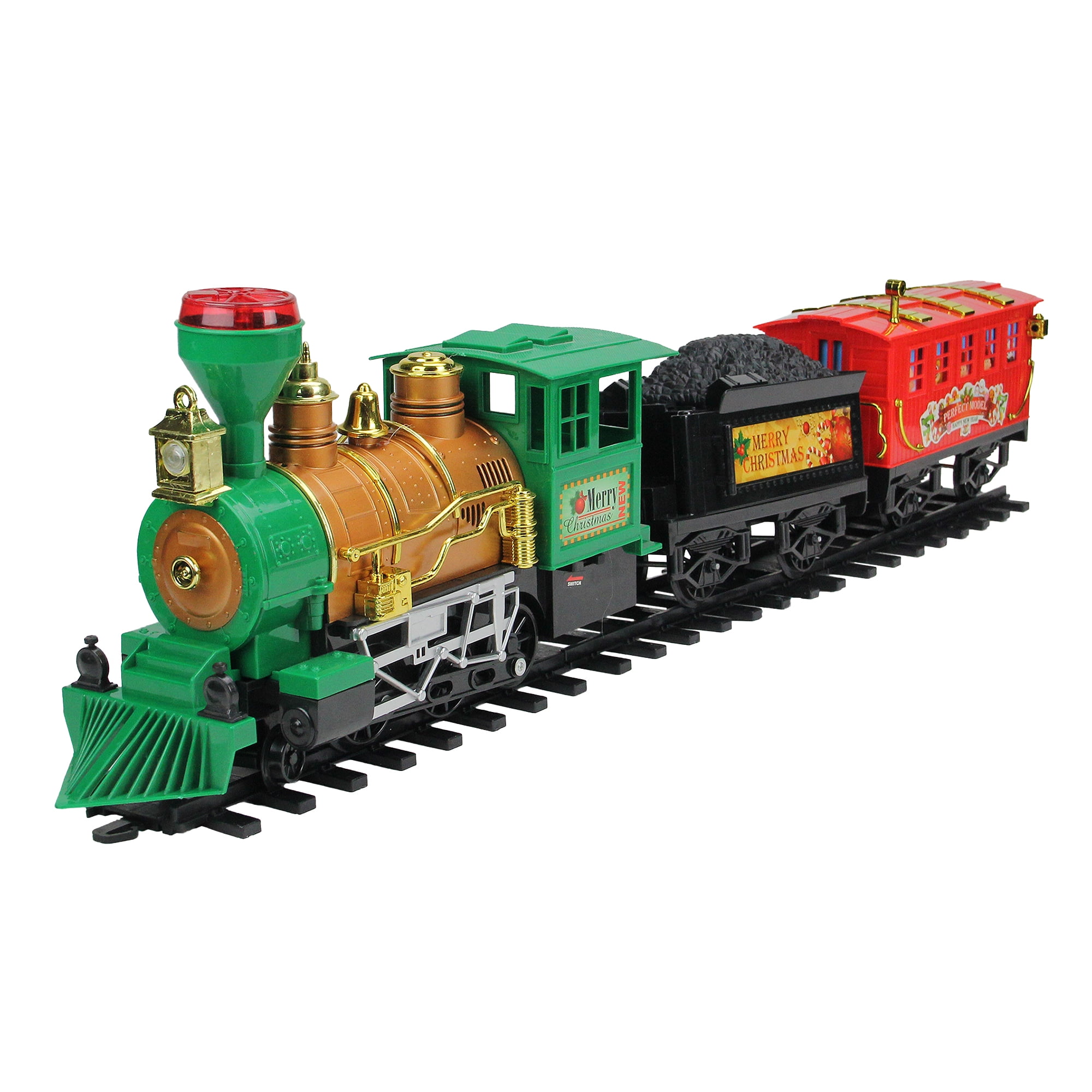 animated christmas train set