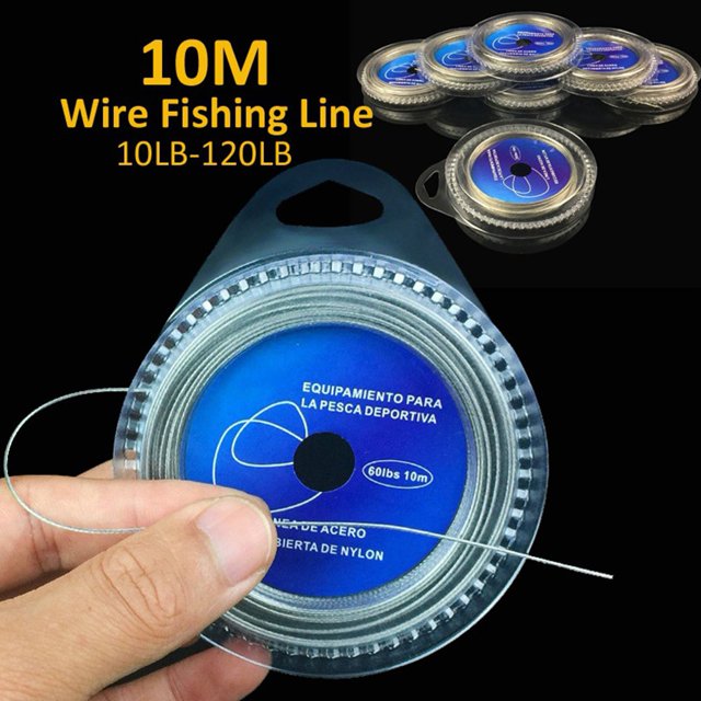 SunSunrise Braid Fishing Line 10LB120LB, 10M Stainless Steel Wire Super Strong Fishing Line