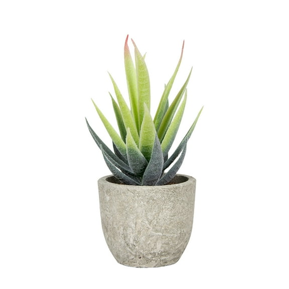 Flocked Artificial Aloe Vera Potted Plant Desktop Decoration Simulation Green Plant Bonsai For Home Office Shelf Decor Small Fake Succulent Plant 4 Inches
