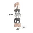 thumbnail image 3 of 4" x 16" Multi Colored Polyresin Safari Animals Sculpture, by DecMode, 3 of 9