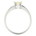 thumbnail image 4 of Solitaire Engagement Ring for Women - 1ct Simulated Yellow Diamond in 14K White Gold Promise Ring, 4 of 6