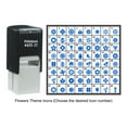 thumbnail image 2 of Printtoo Personalized Flowers Theme Icons Rubber Stamp Self Inking Stamper 24 mm-Red, 2 of 7