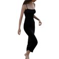 thumbnail image 2 of Txlixc WFaldas largas de tirantes de verano para mujeres, faldas de lazo cuadrado de pasta sólida para clubes de fiestas Txlixc moda, 2 of 9