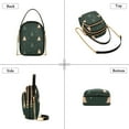 thumbnail image 3 of FORMRS Crossbody Bag for Women Quilted Travel Shoulder Cell Phone Purse with Chain Strap Handbag, Pink Christmas Trees, 3 of 7
