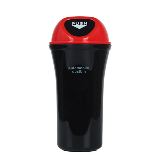 Car Trash Can Garbage Bin Waste Rubbish Mini Storage Can Vehicle Plastic Trash Bucket Black