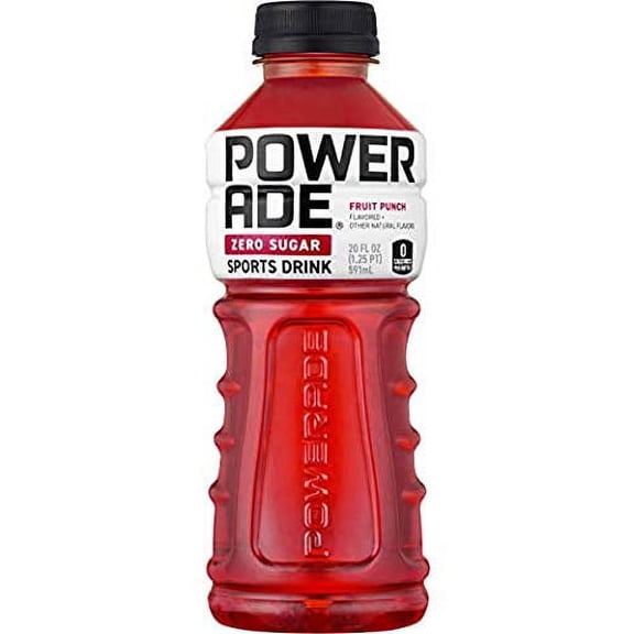POWERADE Zero Red Fruit Punch, 20 Oz Bottle