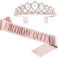 thumbnail image 2 of Decoraciones para fiesta de CUMPLEAÑOS Correa de hombro para CUMPLEAÑOS Traje de corona Cinturón de etiqueta para REINA DE CUMPLEAÑOS, 2 of 2