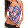 thumbnail image 1 of Haut de Tankini à Dos Nageur à Rayures Imprimées pour Femmes Sans Bas S - TTTG, 1 of 5