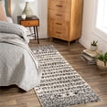 thumbnail image 7 of Surya Beni shag BSH-2323 31 x 87" Runner Fabric Rug in Black and Cream, 7 of 7