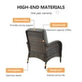thumbnail image 6 of Opohoro 7-Piece Outdoor Conversation Set with Lounge Chairs, Patio Loveseat and Ottomans, Coffee & Side Tables, Brown/Gray, 6 of 14