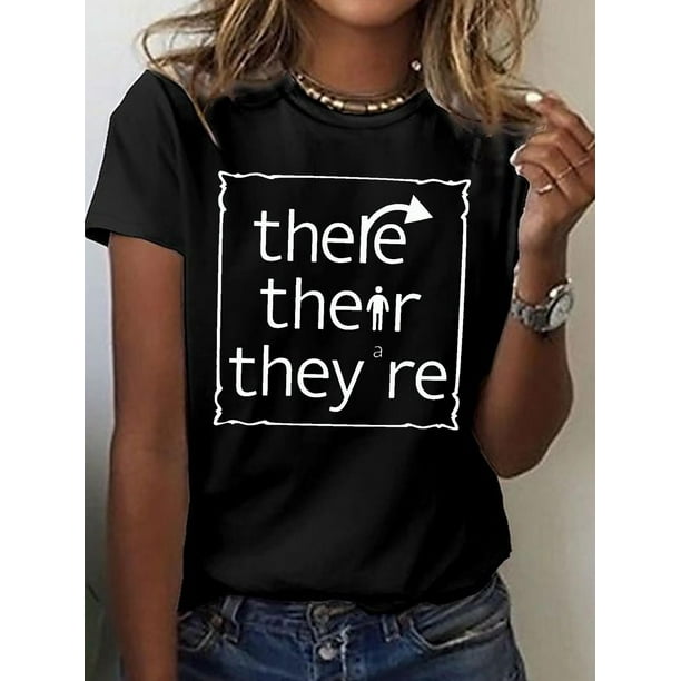 Perfect for Spring & Summer, Chic Geometric Print T-Shirt for Women - Casual Crew Neck, Short Sleeve, Machine Washable Top