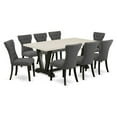 thumbnail image 2 of East West Furniture X797Ga740-9 - 9-Piece Dining Table Set - 8 Parsons Chairs and a a Rectangular Table Hardwood Frame, 2 of 6